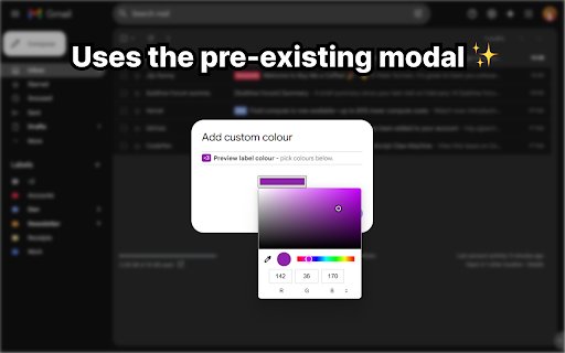 Gmail Label Colorizer  from Chrome web store to be run with OffiDocs Chromium online