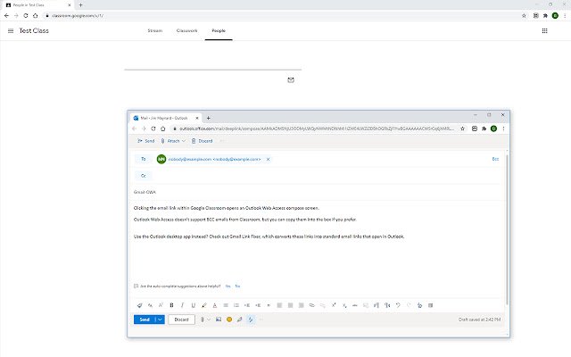 Gmail OWA de Chrome web store se ejecutará con OffiDocs Chromium en línea