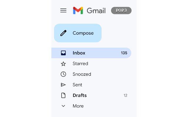 دکمه بازخوانی Gmail POP3 از فروشگاه وب کروم برای اجرای آنلاین با OffiDocs Chromium
