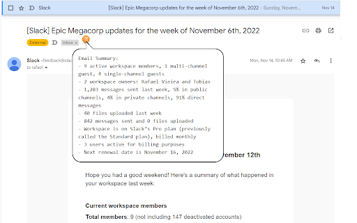 Gmail Summary  from Chrome web store to be run with OffiDocs Chromium online