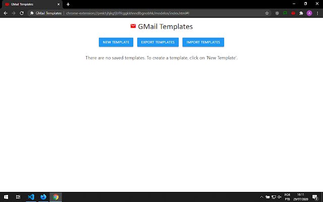 Templat GMail daripada kedai web Chrome untuk dijalankan dengan OffiDocs Chromium dalam talian