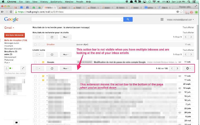 Gmail UI update  from Chrome web store to be run with OffiDocs Chromium online