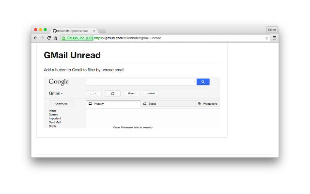 OffiDocs Chromium 온라인으로 실행되는 Chrome 웹 스토어의 Gmail Unread