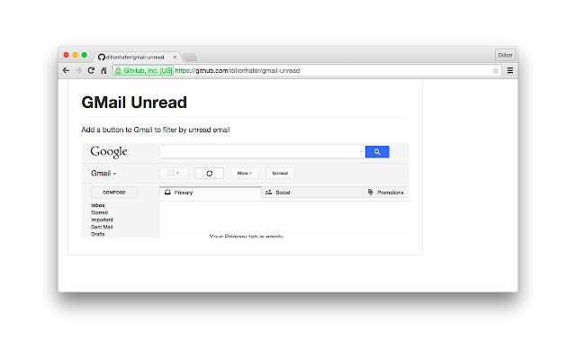 GMail Unread  from Chrome web store to be run with OffiDocs Chromium online