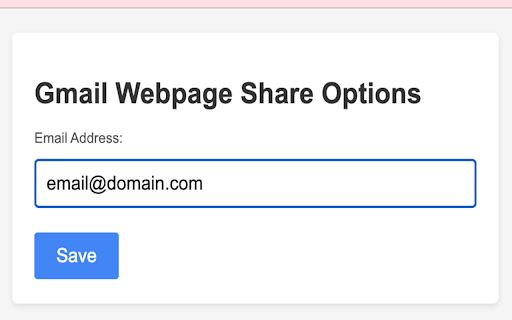 Gmail Webpage Share  from Chrome web store to be run with OffiDocs Chromium online