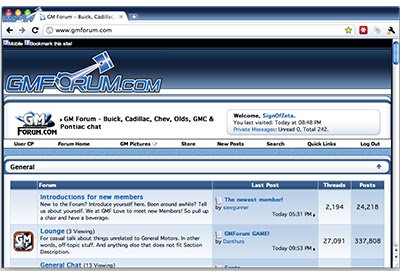 GM Forum mula sa Chrome web store na tatakbo sa OffiDocs Chromium online