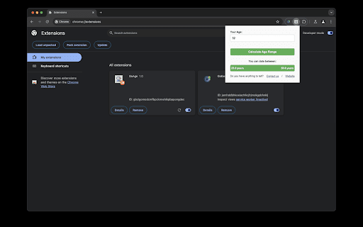 GoAge  from Chrome web store to be run with OffiDocs Chromium online
