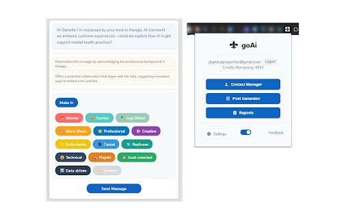 goAi  from Chrome web store to be run with OffiDocs Chromium online
