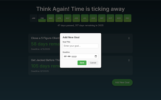 Goal Progress Dashboard from Chrome web store to be run with OffiDocs Chromium online Goal Progress Dashboard from Chrome web store to be run with OffiDocs Chromium online