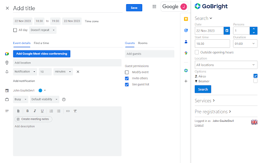 GoBright Chrome Extension  from Chrome web store to be run with OffiDocs Chromium online