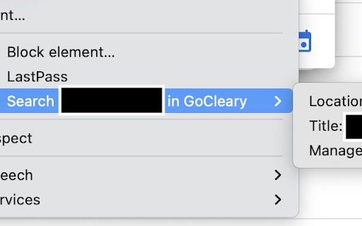 Gocleary org info  from Chrome web store to be run with OffiDocs Chromium online