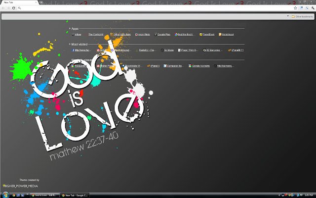 Chrome ウェブストアの God is Love 1920x1200 を OffiDocs Chromium online で実行