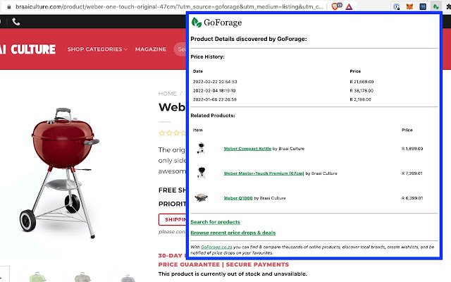 Chrome ウェブストアの GoForage を OffiDocs Chromium オンラインで実行する