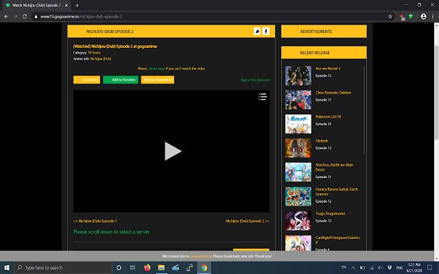 GoGoAnime Plus de la tienda web de Chrome se ejecutará con OffiDocs Chromium en línea