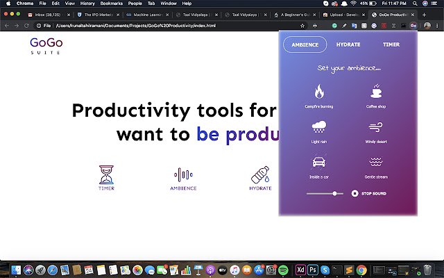 GoGo Productivity  from Chrome web store to be run with OffiDocs Chromium online