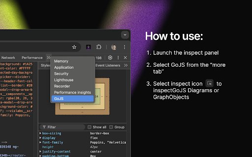 GoJS  from Chrome web store to be run with OffiDocs Chromium online