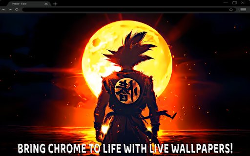 Goku’s Ocean Glow Live Wallpaper  from Chrome web store to be run with OffiDocs Chromium online