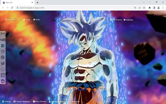 Hình nền Goku từ cửa hàng Chrome trực tuyến sẽ chạy với OffiDocs Crom trực tuyến