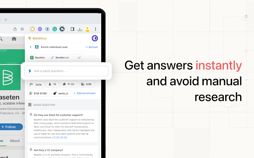 GoldDust  from Chrome web store to be run with OffiDocs Chromium online