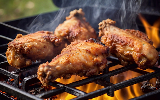 Golden grilled chicken thighs  from Chrome web store to be run with OffiDocs Chromium online