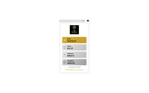GoldSilver.ai: Precious Metals Price Tracker  from Chrome web store to be run with OffiDocs Chromium online