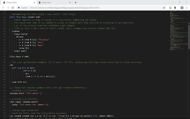 Golem  from Chrome web store to be run with OffiDocs Chromium online