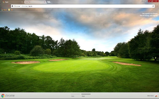 Paysage de golf 1920*1080 de la boutique en ligne Chrome à exécuter avec OffiDocs Chromium en ligne