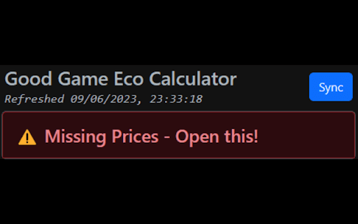 Good Game Eco Calculator  from Chrome web store to be run with OffiDocs Chromium online