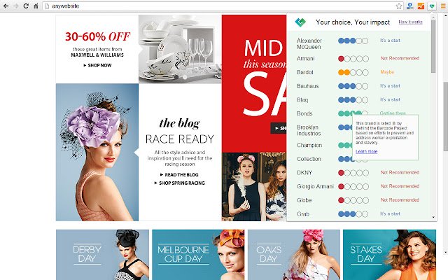 Good on You  from Chrome web store to be run with OffiDocs Chromium online