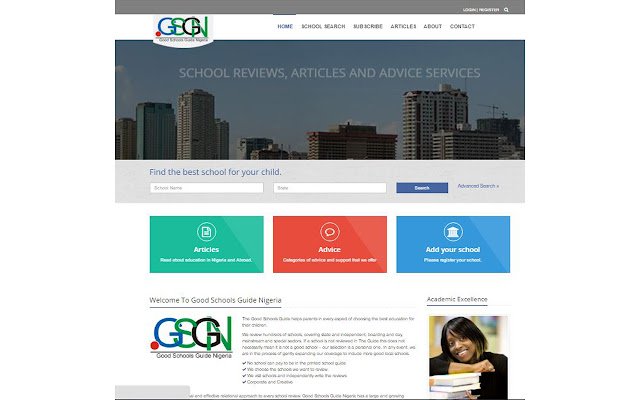 Good School Guide Nigeria de Chrome web store se ejecutará con OffiDocs Chromium en línea