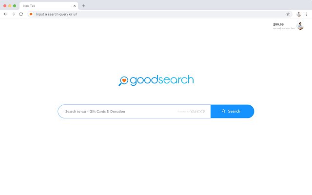 Goodsearch Search  earn money for charity  from Chrome web store to be run with OffiDocs Chromium online