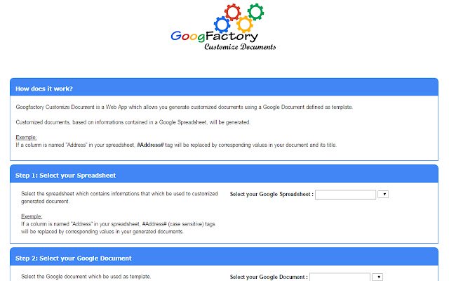 GoogFactory Tùy chỉnh tài liệu từ cửa hàng Chrome trực tuyến để chạy với OffiDocs Chromium trực tuyến