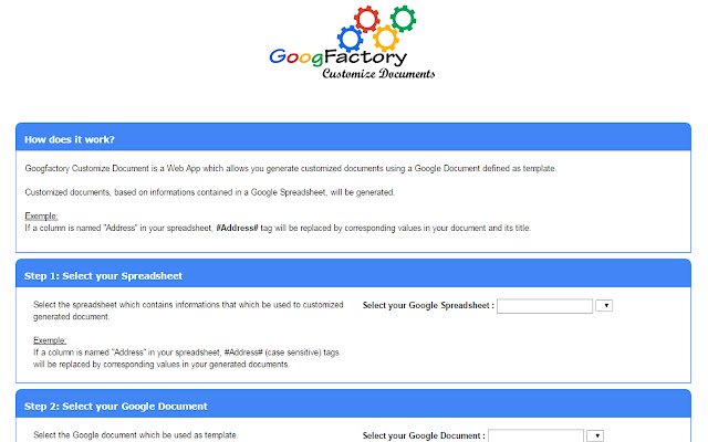 GoogFactory Customize Documents  from Chrome web store to be run with OffiDocs Chromium online