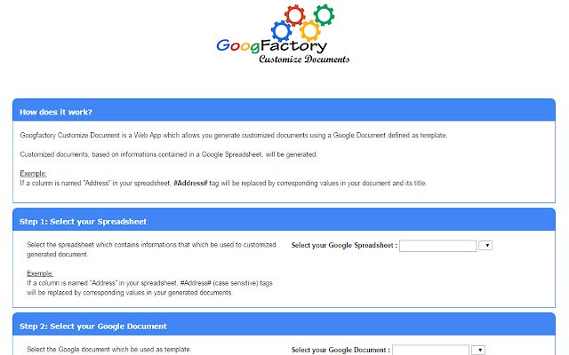 GoogFactory Chrome Web ストアのドキュメントを OffiDocs Chromium オンラインで実行できるようにカスタマイズします