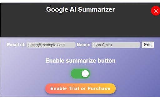 Google AI Summarizer  from Chrome web store to be run with OffiDocs Chromium online