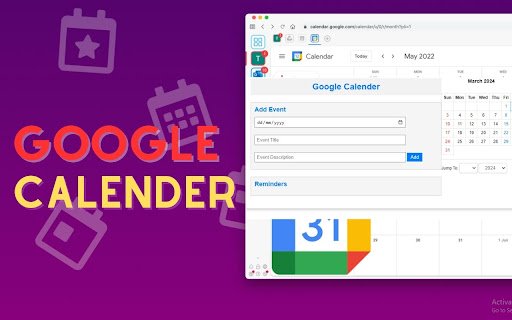 Google Calendar For PC,Windows  Mac(Safe Use)  from Chrome web store to be run with OffiDocs Chromium online