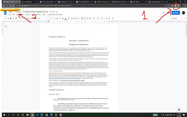 Google Doc File Size  from Chrome web store to be run with OffiDocs Chromium online