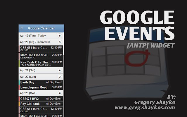 Google Events [ANTP] van de Chrome-webwinkel om te worden uitgevoerd met OffiDocs Chromium online