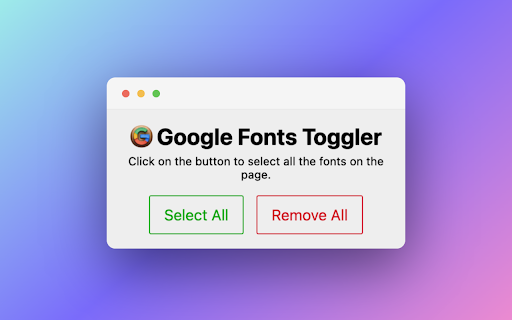 Google Fonts Toggler  from Chrome web store to be run with OffiDocs Chromium online