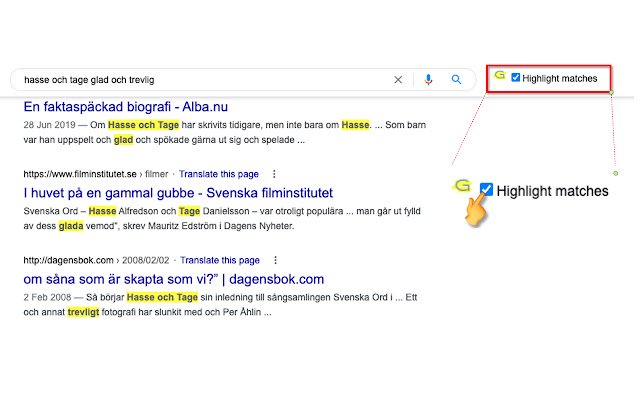 Google Keyword Highlighter  from Chrome web store to be run with OffiDocs Chromium online