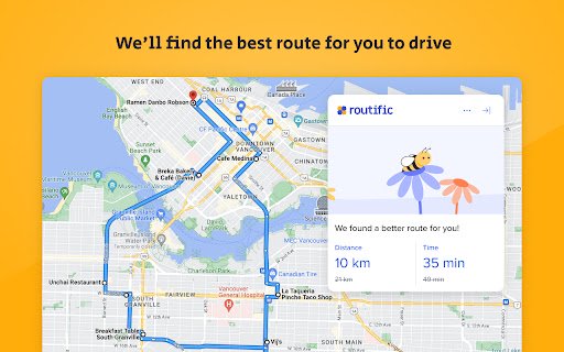 Google Maps™ Route Optimization by Routific  from Chrome web store to be run with OffiDocs Chromium online