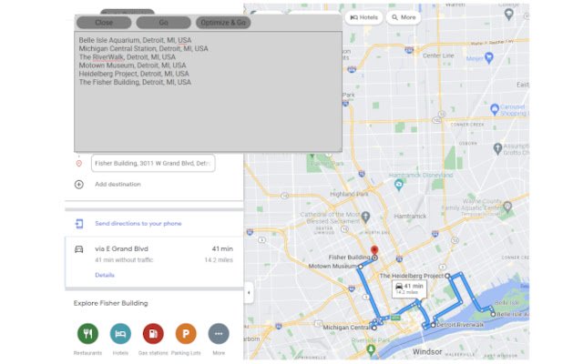 Chrome 网上商店的 Google 地图路线优化器将与 OffiDocs Chromium 在线运行