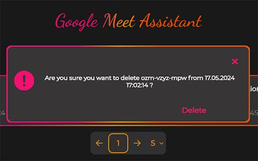 Google Meet Assistant  from Chrome web store to be run with OffiDocs Chromium online