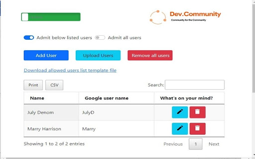 Google Meet Auto AdmitMade in India  from Chrome web store to be run with OffiDocs Chromium online