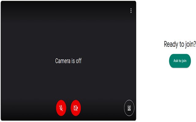 Google Meet Auto Lumpuhkan Audio Redam Kamera daripada kedai web Chrome untuk dijalankan dengan OffiDocs Chromium dalam talian
