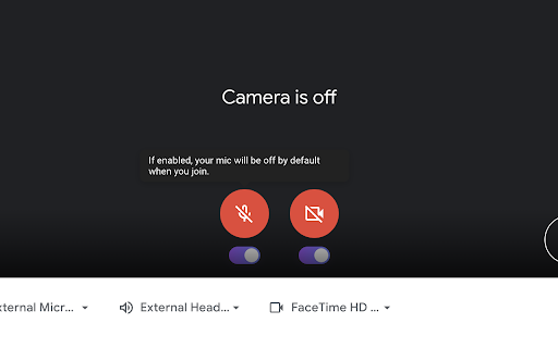 Google Meet Auto Settings  from Chrome web store to be run with OffiDocs Chromium online