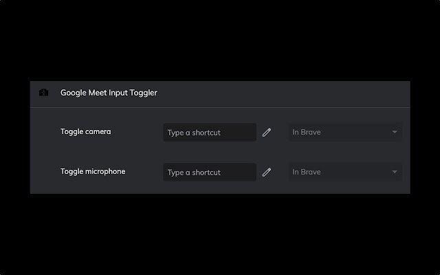 Google Meet Input Toggler dal Chrome Web Store da eseguire con OffiDocs Chromium online