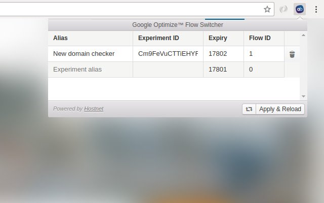 Google Optimize A/B variant switcher mula sa Chrome web store na tatakbo sa OffiDocs Chromium online