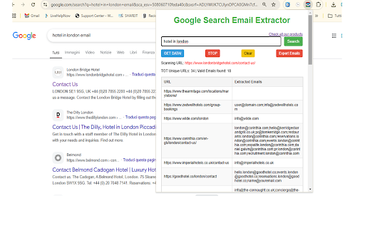 Google Search Email Extractor  from Chrome web store to be run with OffiDocs Chromium online