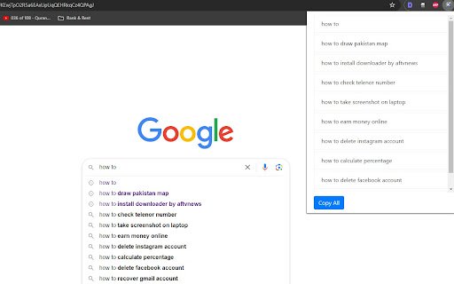 Google Search Suggestion Extractor  from Chrome web store to be run with OffiDocs Chromium online